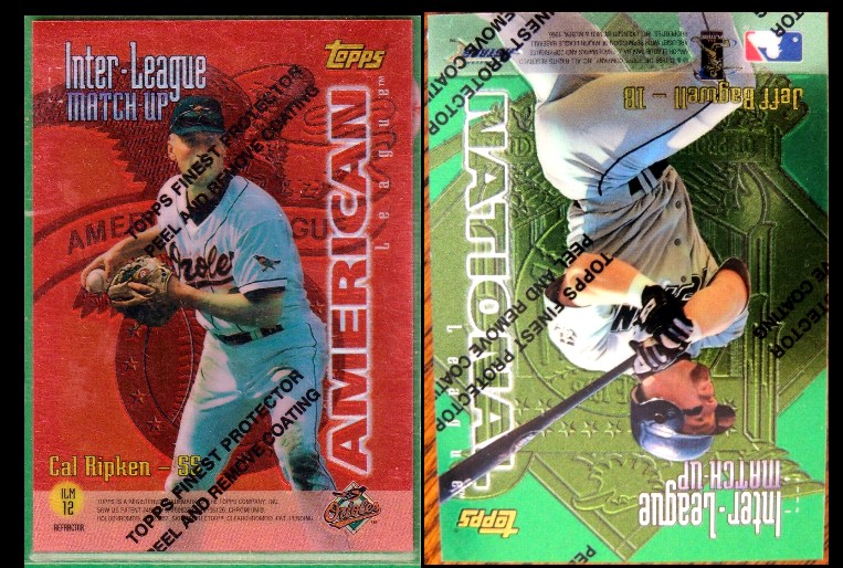 Cal Ripken -  RARE ERROR - 1996 Topps Inter-League Finest #ILM12 Baseball cards value