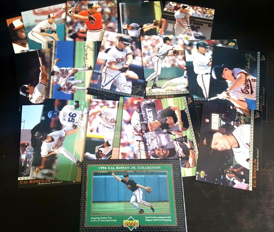 Cal Ripken - 1996 Upper Deck Ripken Collection SET (22) + (4) Header cards Baseball cards value