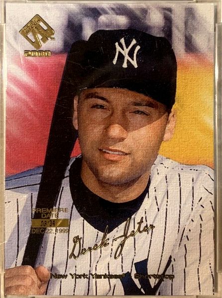 Derek Jeter - 2000 Private Stock #99 PREMIERE DATE [#d/34] Baseball cards value