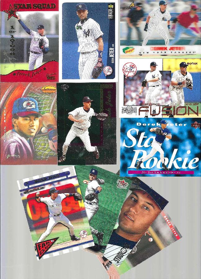Derek Jeter - 1994-2002 Lot of (11) diff. w/Inserts & Premium cards Baseball cards value