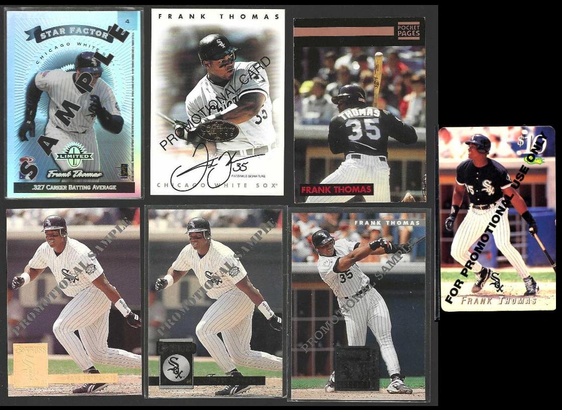 Frank Thomas -   PROMO CARDS - Lot of (6) different Baseball cards value