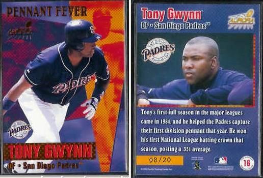 Tony Gwynn - 1999 Pacific Aurora Pennant Fever #16 [#/20] (Padres) Baseball cards value