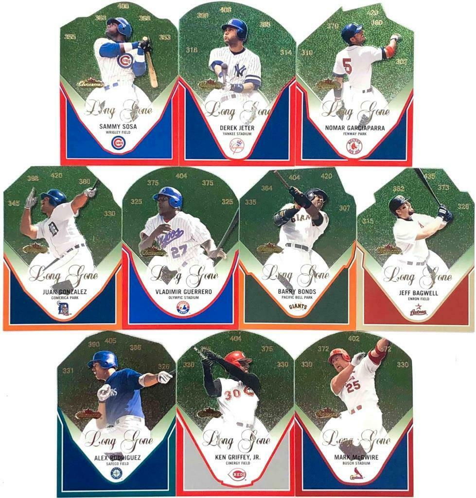 2000 Fleer Showcase - LONG GONE - Complete 10-card DIE-CUT Insert Set Baseball cards value