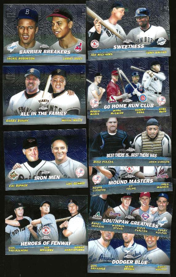 2001 Topps CHROME - COMBOS - Complete 10-card Insert Set (#TC11-TC20) Baseball cards value