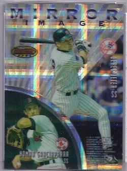 Derek Jeter - 1997 Bowman's Best Mirror Image #M11 ATOMIC REFRACTOR Baseball cards value