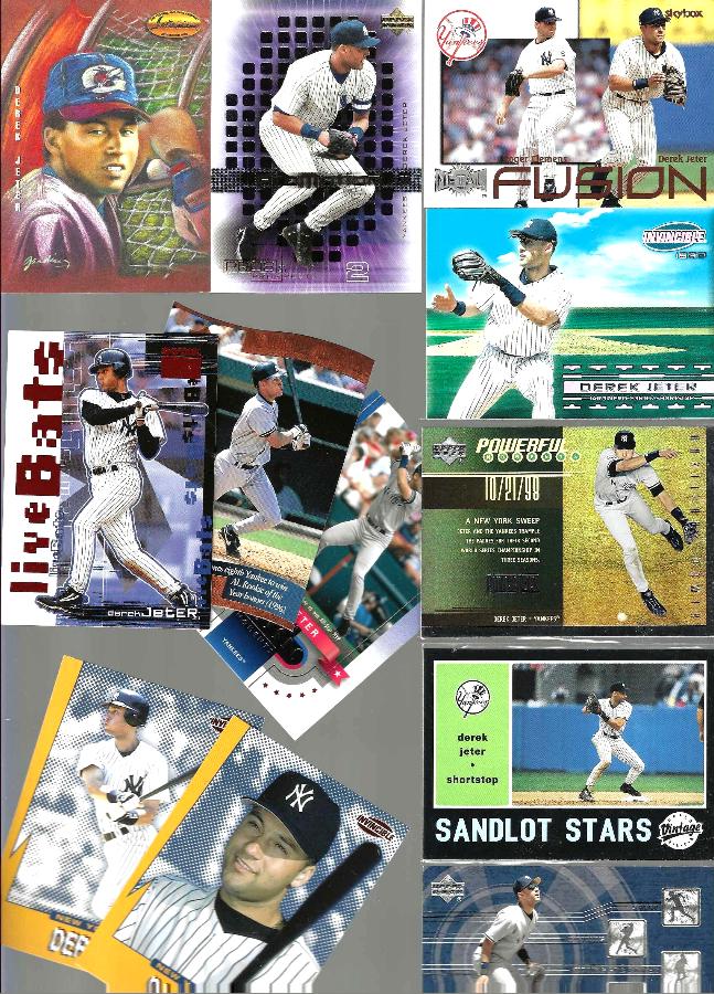 Derek Jeter  *** UPPER DECK INSERTS *** - Lot of (9) different Baseball cards value