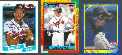 Click for larger image David Justice - Lot of (7) '90 ROOKIEs - (6) diff + 1 autographed (Braves)