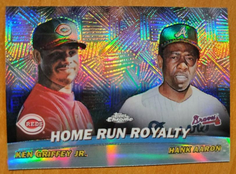 Ken Griffey Jr - 2001 Topps Chrome Combos #TC9 REFRACTOR w/HANK AARON Baseball cards value