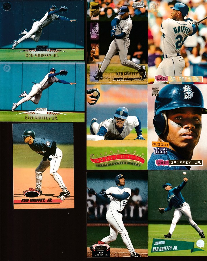 Ken Griffey Jr -   Stadium Club (1992-2000) - Lot of (9) different Baseball cards value