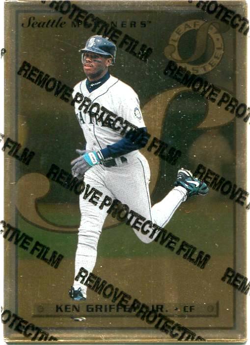 Ken Griffey Jr -  1996 Leaf Steel GOLD PROMO #52 (Mariners) Baseball cards value