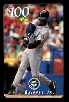 Ken Griffey Jr - 1996 Classic Phone Card $100 (Mariners) Baseball cards value