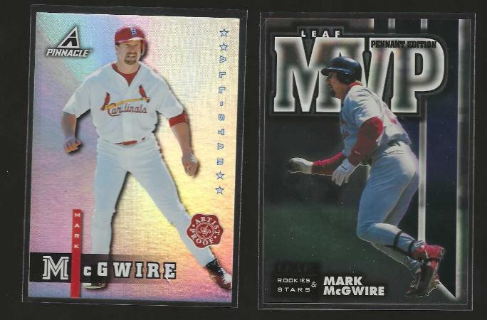 Mark McGwire - 1998 Leaf Rookies & Stars MVP #20 PENNANT EDITION Baseball cards value