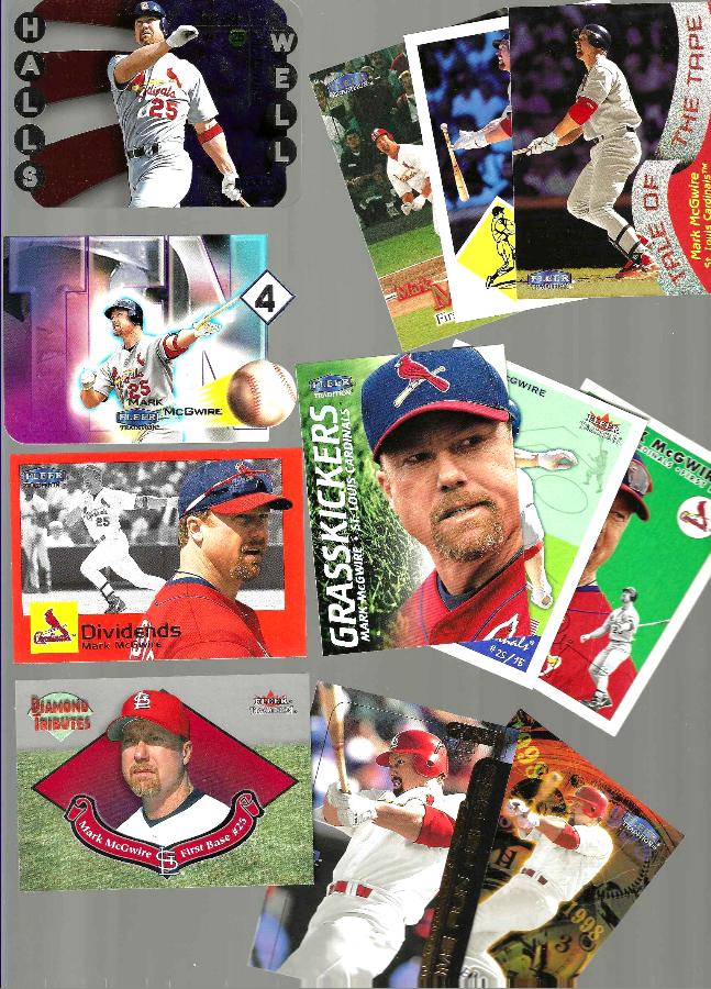 Mark McGwire - FLEER TRADITION (1998-2002) - Lot (12) diff. w/(9) insert Baseball cards value