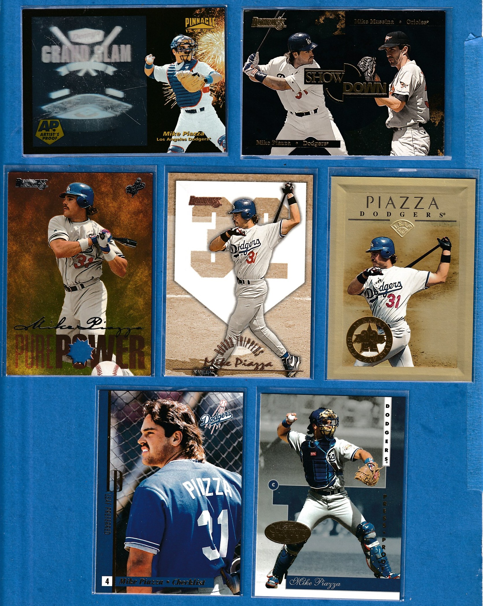 Mike Piazza - 1996 Leaf Signature #1 GOLD PRESS PROOF (Dodgers) Baseball cards value