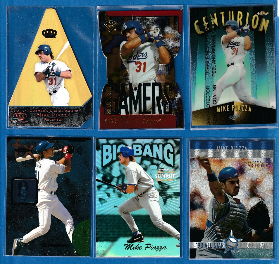 Mike Piazza - 1997 Leaf Fractal Matrix #373 GAMERS X-AXIS DIE-CUT Baseball cards value