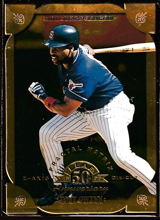 Tony Gwynn - 1998 Leaf Fractal Matrix #11 Z-AXIS DIE-CUT (Padres) Baseball cards value
