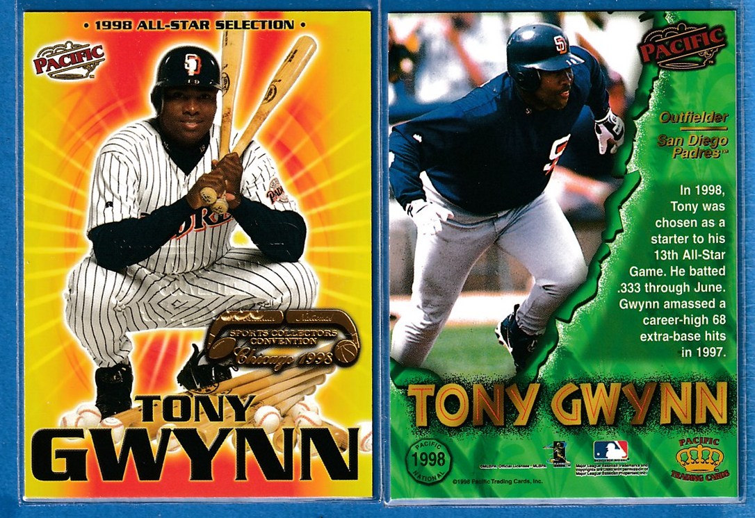 Tony Gwynn -  1998 CHICAGO National Convention Pacific PROMO card Baseball cards value