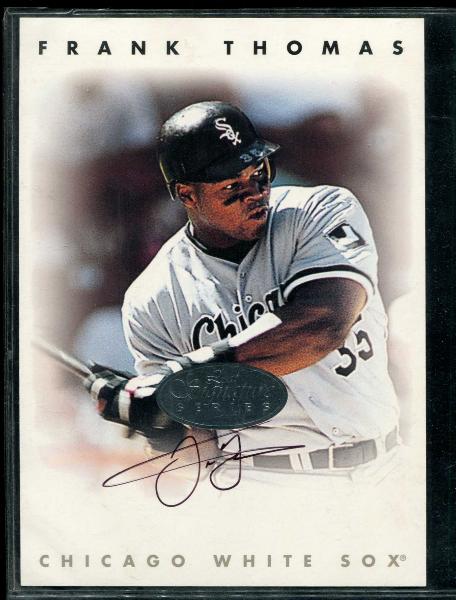 Frank Thomas - 1996 Leaf Signatures WH 5x7 LIMITED EDITION JUMBO AUTOGRAPH Baseball cards value