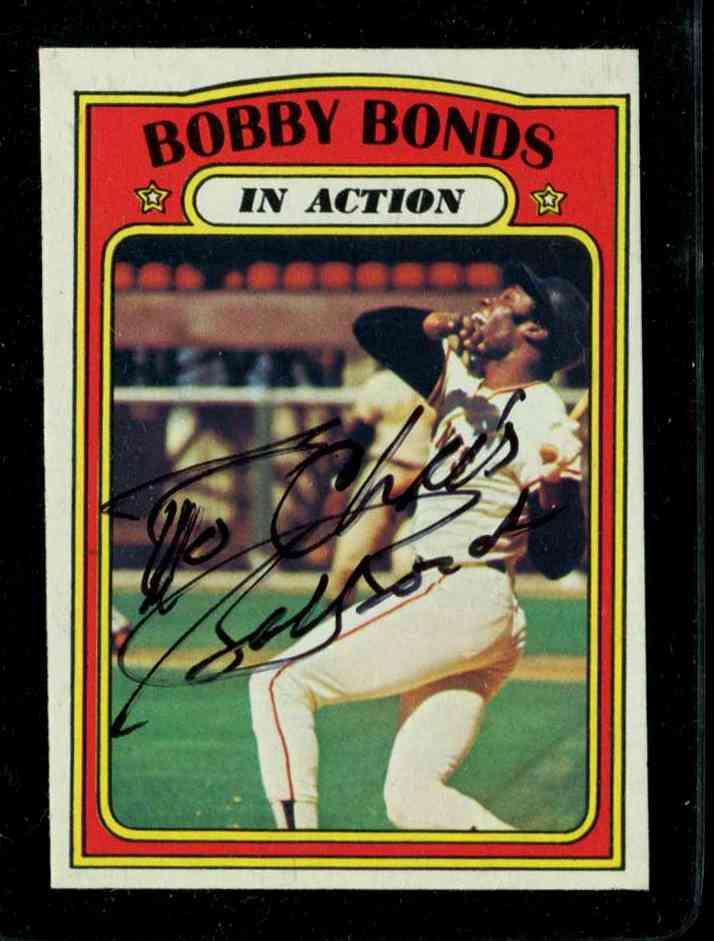 AUTOGRAPHED: 1972 Topps #712 Bobby Bonds IA SCARCE HIGH # (Giants,deceased) Baseball cards value