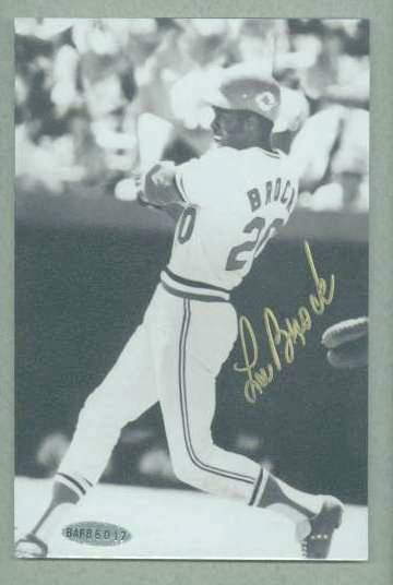  Lou Brock - UDA Autographed 3,000 Hit Club photo (Cardinals,deceased,HOF) Baseball cards value