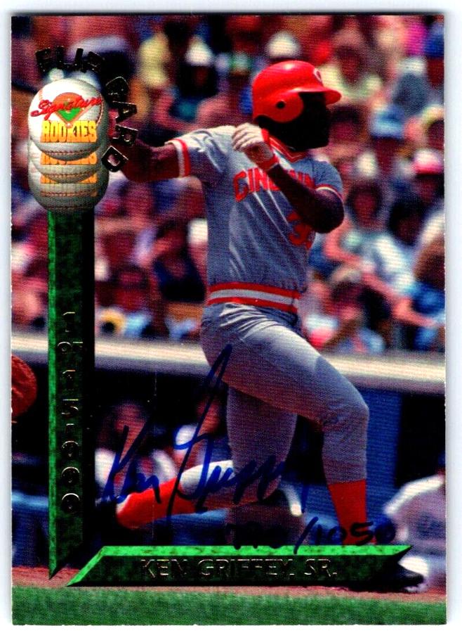  Ken Griffey Sr. - 1994 Signature Rookies FLIP CARD AUTOGRAPHed insert Baseball cards value