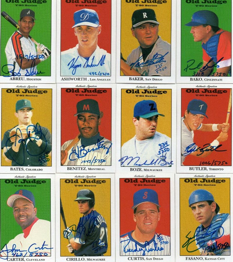   1995 Old Judge T-95/T-96 AUTOGRAPHED Minor League - Starter Set/Lot (46) Baseball cards value