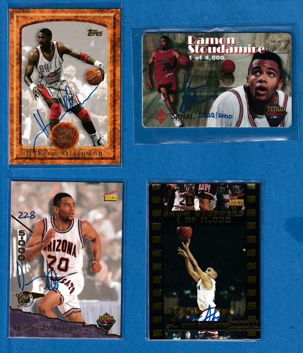  Damon Stoudamire - 1995 Signature Rookies Tetrad $2 PHONE CARD AUTOGRAPHED Baseball cards value