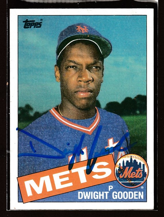  Dwight Gooden - 1985 Topps #620 ROOKIE AUTOGRAPHED (Mets) Baseball cards value