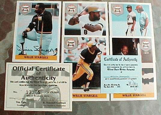  Willie Stargell - 1992 Front Row AUTOGRAPHED 5-card set (Pirates) Baseball cards value