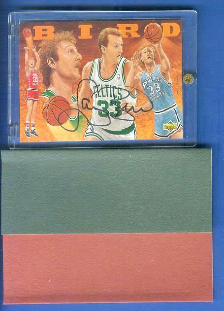  Larry Bird - UDA AUTOGRAPHED - 1993 Upper Deck Heroes Baseball cards value