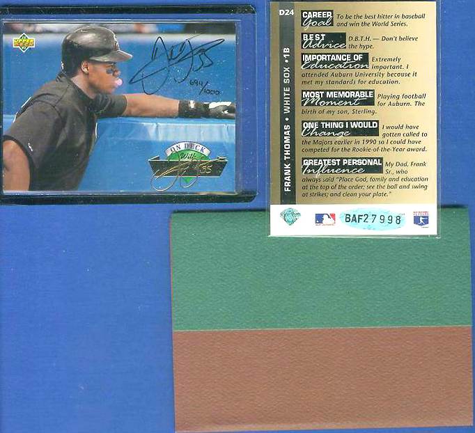 Frank Thomas - UDA AUTOGRAPHED - 1993 Upper Deck ON DECK Baseball cards value