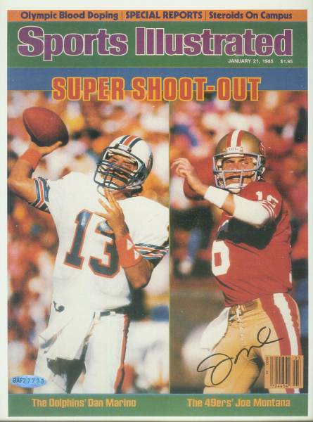  Joe Montana - UDA AUTOGRAPHED Marino/Montana SHOOT-OUT Sports Illustrated Baseball cards value