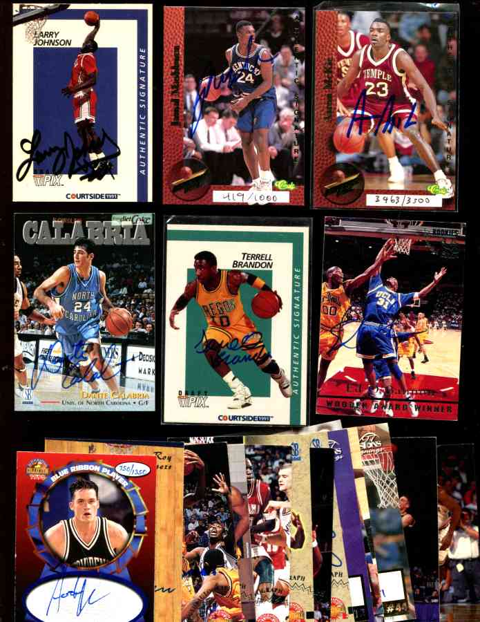   Lot [#b] (35) diff. - AUTOGRAPHED BASKETBALL Draft Pick cards Baseball cards value