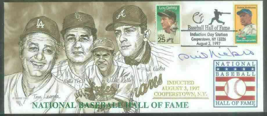   Hall-of-Fame 1997 Induction Envelope - SIGNED by Phil Niekro (Braves) Baseball cards value
