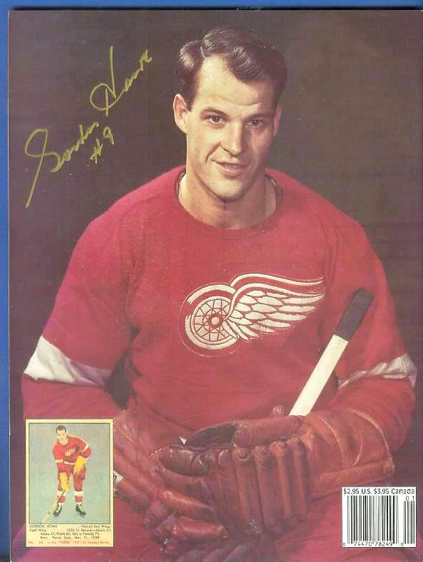  Gordie Howe - Autographed 1994 Beckett Hockey Monthly (Red Wings,deceased) Baseball cards value