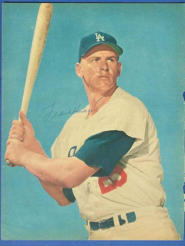  Frank Howard - Autographed 1961 Sport Magazine Photo (Waist up, Dodgers) Baseball cards value