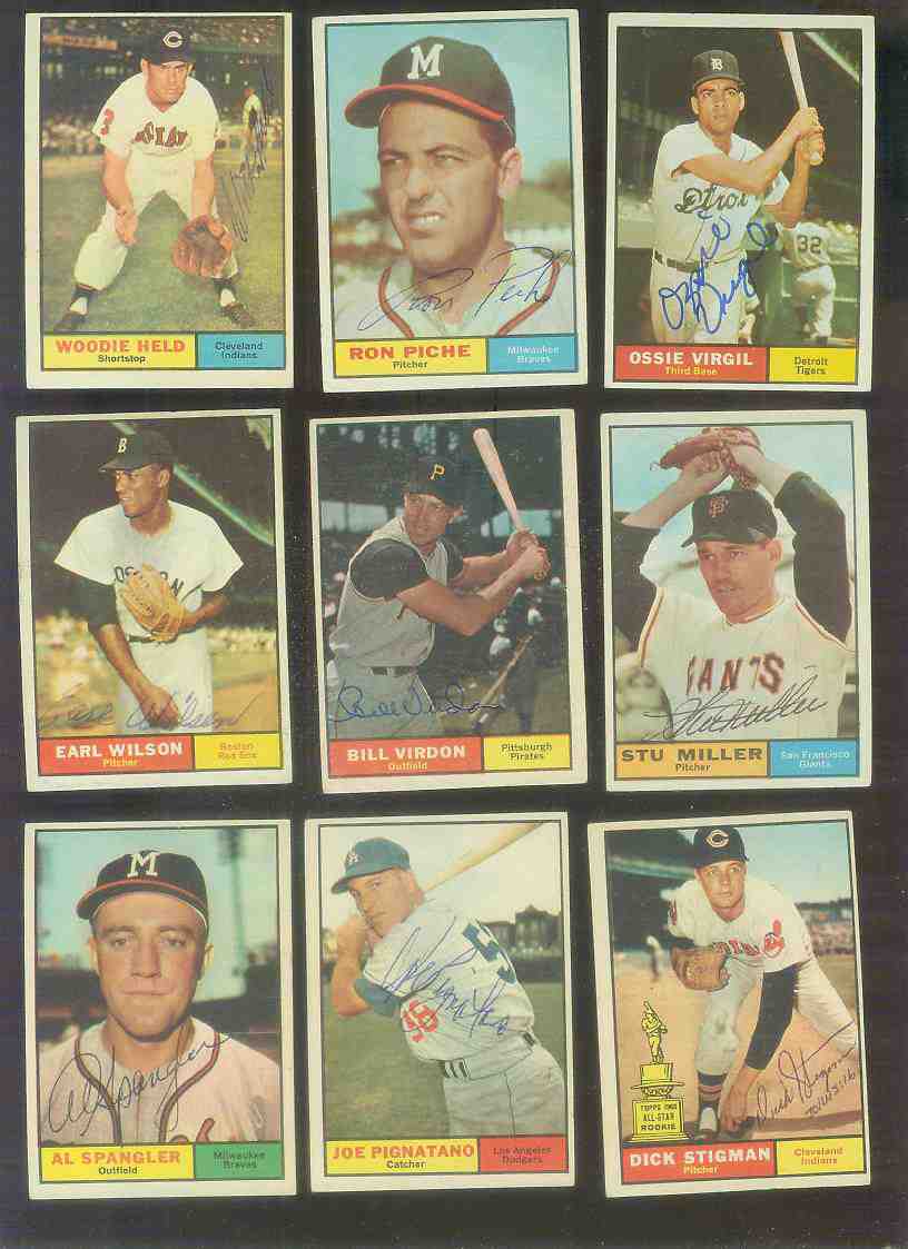 1961 Topps AUTOGRAPHED #.60 Woody Held w/PSA/DNA LOA (Indians,deceased) Baseball cards value