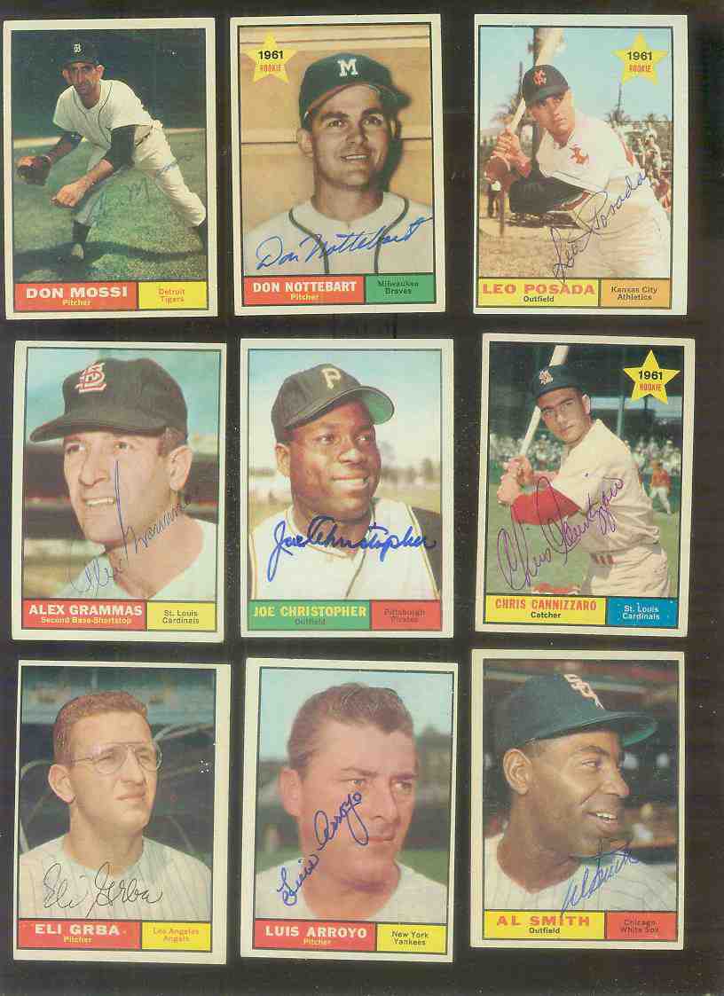1961 Topps AUTOGRAPHED #.39 Leo Posada w/PSA/DNA Auction LOA (A's) Baseball cards value