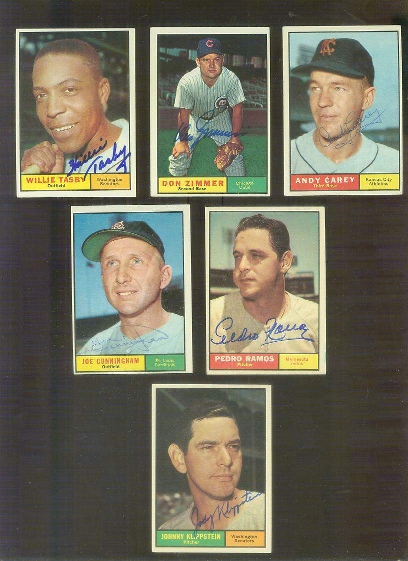 1961 Topps AUTOGRAPHED #518 Andy Carey w/PSA/DNA Auction LOA (A's) Baseball cards value