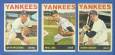 1964 Topps  - YANKEES AUTOGRAPHED - Lot of (3)