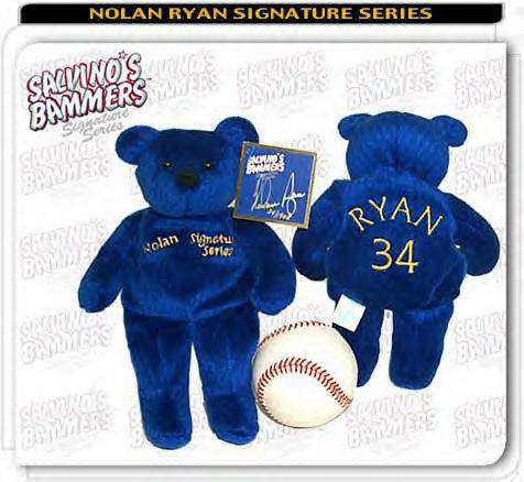 Nolan Ryan - AUTOGRAPHED Limited Edition 1999 Salvino Bear !!! Baseball cards value