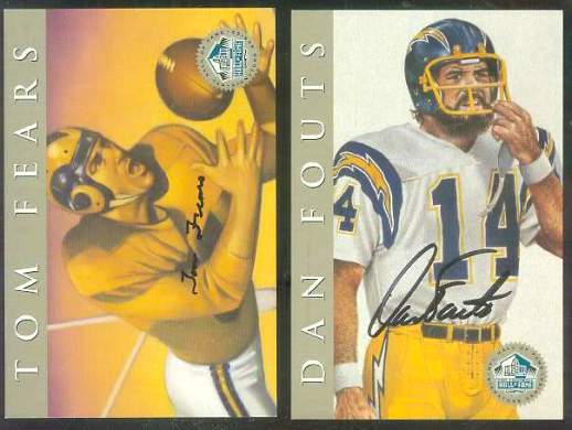 1998 HOF Platinum Signature # 28 Dan Fouts AUTOGRAPHED 4x6 Art Card Baseball cards value