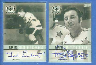  Tony Esposito - 1999-00 Upper Deck Century Legends EPIC AUTOGRAPH Baseball cards value