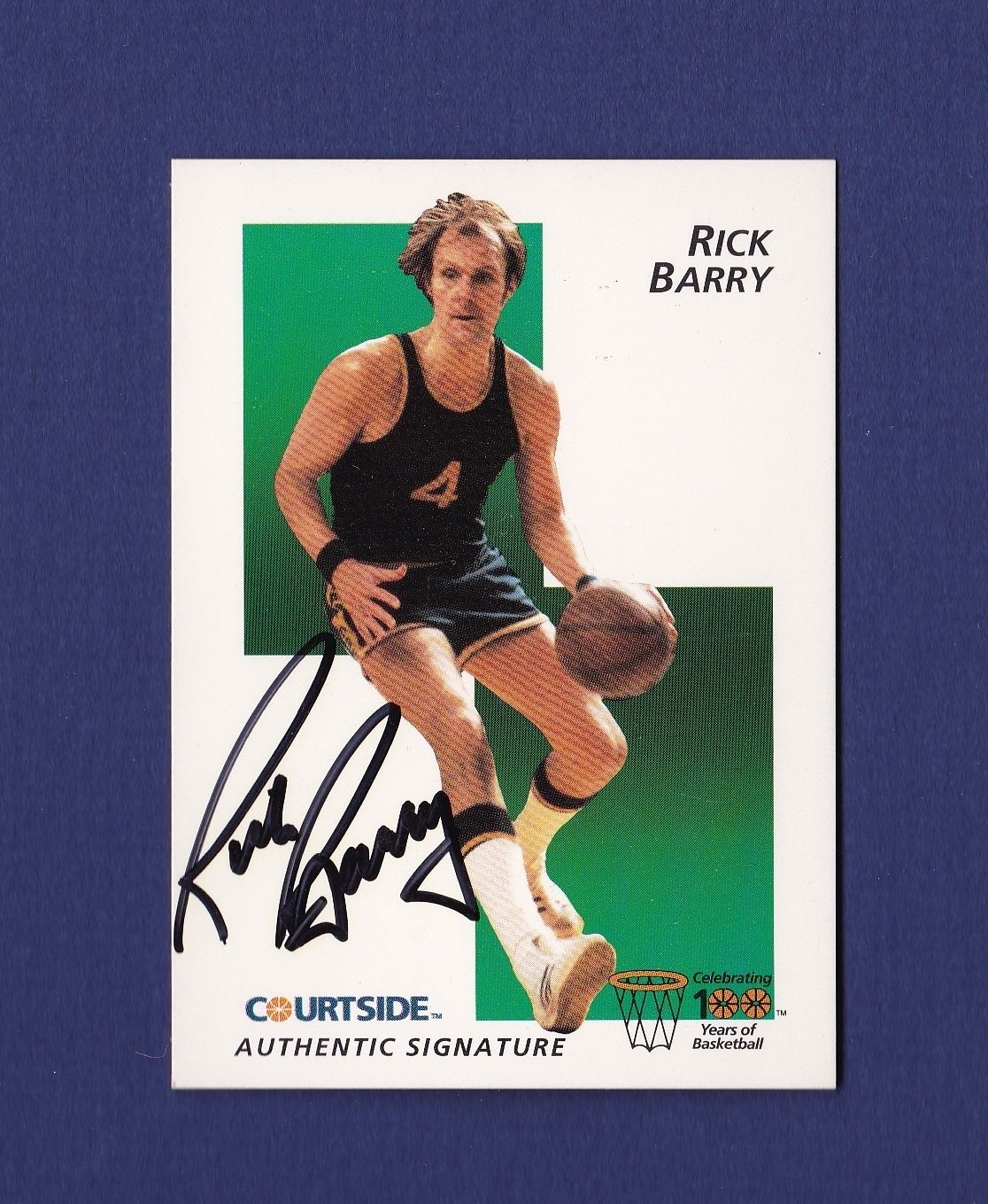  Rick Barry - 1992 Courtside #3 AUTOGRAPHED (Univ. of Miami) Baseball cards value