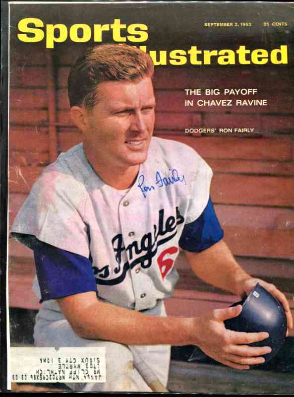  Ron Fairly - AUTOGRAPHED 1963 SPORTS ILLUSTRATED COVER & COMPLETE MAGAZINE Baseball cards value