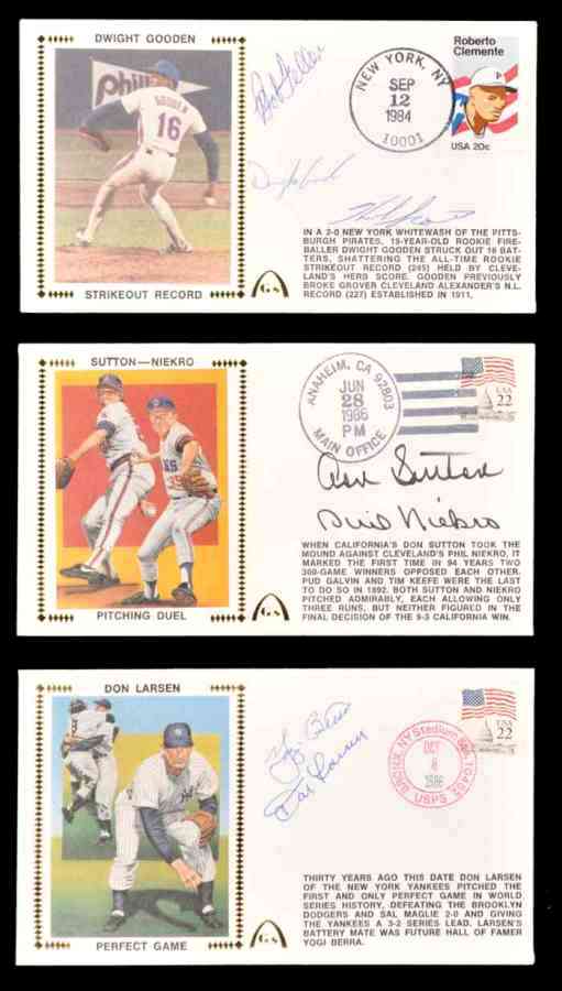 Yogi Berra/Don Larsen - 1986 DUAL-AUTOGRAPHED Cachet 'Perfect Game' Baseball cards value