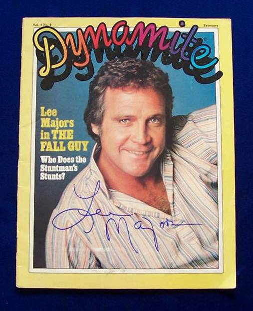  Lee Majors - AUTOGRAPHED 1982 'Dynamite' magazine (non-sport) Baseball cards value