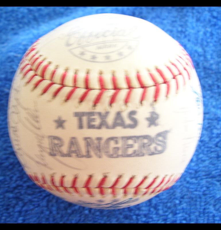   1973 Rangers - Team Signed/AUTOGRAPHED baseball [#ed5-05] w/28 Signatures Baseball cards value