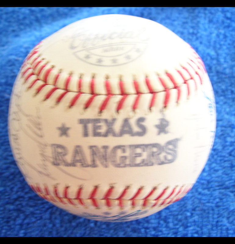  1973 Rangers - Team Signed/AUTOGRAPHED baseball [#ed5-05] w/28 Signatures Baseball cards value