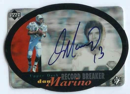 DAN MARINO - 1996 SPx 'RECORD BREAKER' UDA AUTOGRAPH (Dolphins) Baseball cards value